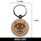 Husky Dog Face Side Eye Engraved Wood Round Keychain Tag Charm